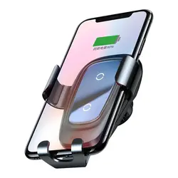 پایه نگهدارنده موبایل اصلی بیسوس وایرلس مدل Metal wireless charger Gravity car Mount - فروشگاه رایابای