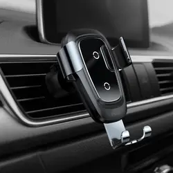 پایه نگهدارنده موبایل اصلی بیسوس وایرلس مدل Metal wireless charger Gravity car Mount - فروشگاه رایابای