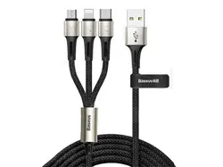 کابل شارژ و انتقال داده سه سر بیسوس Baseus Caring 3 in 1 Cable 1.2m