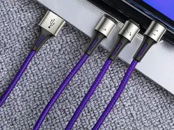 کابل شارژ و انتقال داده سه سر بیسوس Baseus Caring 3 in 1 Cable 1.2m