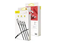 کابل شارژ و انتقال داده سه سر بیسوس Baseus Caring 3 in 1 Cable 1.2m