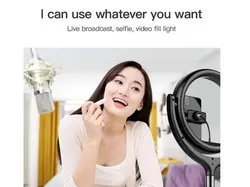 رینگ لایت عکاسی توتو TOTU F-539B Ring Light Kit Live Stand Three Position-Floor