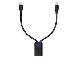 کابل دو سر فست شارژ یک و نیم متری بیسوس Baseus Flash Series 2in1 Fast Charging Cable Type-C to C+C 100 W 1.5m CA1T2-C01