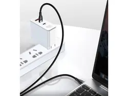 کابل دو سر فست شارژ یک و نیم متری بیسوس Baseus Flash Series 2in1 Fast Charging Cable Type-C to C+C 100 W 1.5m CA1T2-C01