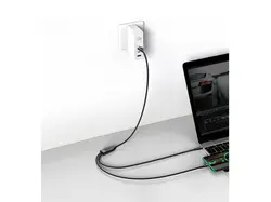 کابل دو سر فست شارژ یک و نیم متری بیسوس Baseus Flash Series 2in1 Fast Charging Cable Type-C to C+C 100 W 1.5m CA1T2-C01