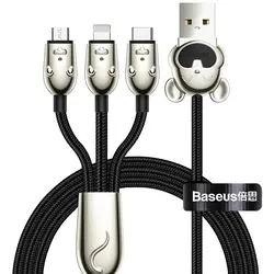 کابل سه  کاره بیسوس مدل عروسکی  Baseus 3-in-1 USB Cable of Three Little Mouse Cable