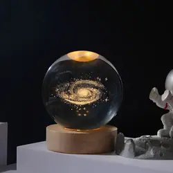 چراغ خواب رومیزی توپ کریستالیNight Light LED Crystal Ball Table Lamp