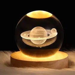 چراغ خواب رومیزی توپ کریستالیNight Light LED Crystal Ball Table Lamp