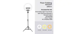 رینگ لایت سه پایه ای جویروم Joyroom 18inch Ring Light JR-ZS228-AKL05