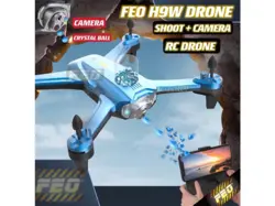 کوادکوپتر و پهباد دوربین دار دارای قابلیت شلیک گلوله آبی FEO H9W Waterball shooter+ camera mini pro drone