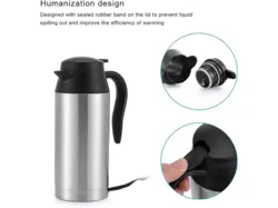 کتری برقی خودرویی Car Kettle Boiler Sunsbell 750ml Car Heating Travel Cup Stainless Steel