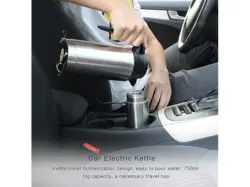 کتری برقی خودرویی Car Kettle Boiler Sunsbell 750ml Car Heating Travel Cup Stainless Steel