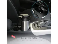 کتری برقی خودرویی Car Kettle Boiler Sunsbell 750ml Car Heating Travel Cup Stainless Steel