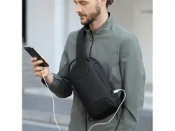 کوله تک بند رمزدار آپونیو AOPINYOU Shoulder Backpack Shell USB AP-37