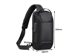 کوله تک بند رمزدار آپونیو AOPINYOU Shoulder Backpack Shell USB AP-37