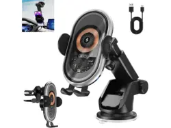هولدر و شارژر وایرلس موبایل داخل خودرو ایکس او XO WX038 2in1 Wireless fast charger 15W dashboard