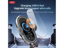 هولدر و شارژر وایرلس موبایل داخل خودرو ایکس او XO WX038 2in1 Wireless fast charger 15W dashboard