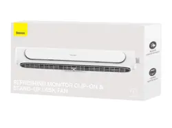 پنکه رومیزی روی مانیتور بیسوس BASEUS ACQS000002 Refreshing Monitor Clip-On & Stand-Up Fan