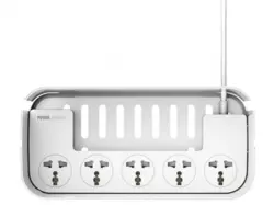 چند راهی برق و نظم دهنده الدنیو دارای 5 سوکت و 3 یواس‌بی  LDNIO Management Power Strip Box SC5309