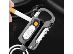 فندک شارژی و جاکلیدی چندکاره Multi-function keychain rechargeable Electronic Lighter - فروشگاه رایابای