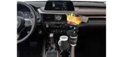 هولدر ، جا لیوانی و نگهدارنده غذا مخصوص خودرو car cup holder with a food tray and attachable cup holder tray - فروشگاه رایابای