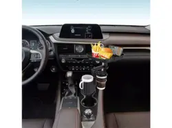 هولدر ، جا لیوانی و نگهدارنده غذا مخصوص خودرو car cup holder with a food tray and attachable cup holder tray - فروشگاه رایابای