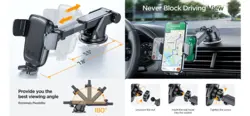پایه نگهدارنده و شارژر وایرلس جویروم JR-ZS243 Wireless charger carmount holder