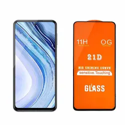 محافظ صفحه نمایش فول چسب تمام صفحه 10D مناسب برای گوشی موبایل شیائومی Redmi Note 9 promax