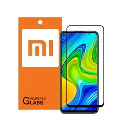 محافظ صفحه نمایش فول چسب تمام صفحه 10D مناسب برای گوشی موبایل شیائومی Redmi Note 9
