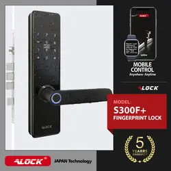 قفل دیجیتال اثر انگشتی آنلاین مدل +S300F برند ALOCK