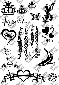 تتو موقت پکیج 100عددی به همراه اسپری تتو