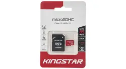 کارت حافظه microSDHC کینگ استار کلاس 10 استاندارد UHS-I U1 سرعت 85MBps همراه با آداپتور SD ظرفیت 16 گیگابایت