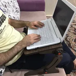 میز لپ تاپ لایفینو مدل فن دار با قابلیت تنظیم ارتفاع و زاویه و پد موس | ردپک