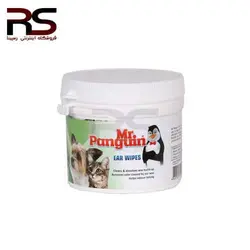 دستمال مرطوب مستر پنگوئن مخصوص گوش حیوانات 70 عددی