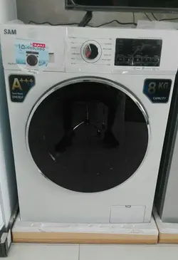 ماشین لباسشویی 8 کیلویی سام سفید مدل UN-Q1435W - ری کالا