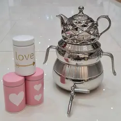 ست کتری و قوری استیل شیردار الکتیو