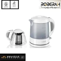 کتری سفید فابریک و اصل چای ساز بوش