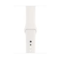 اپل واچ سری ۳ مدل 42mm بدنه آلومینیوم به رنگ نقره ای با بند سیلیکونی اسپورت
