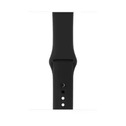اپل واچ سری ۳ مدل 42mm بدنه آلومینیوم به رنگ خاکستری با بند سیلیکونی اسپورت