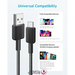 کابل تبدیل USB به Type-C انکر مدل Anker A322 USB to Type-C A81H5 طول 0.9 متر