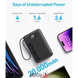 پاوربانک 20,000 میلی‌ آمپر 22.5 واتی انکر مدل Anker Power Bank A1647