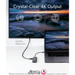 هاب 5 پورت انکر مدل Anker 332 USB-C Hub (5-in-1) A8355 با کابل Type-C
