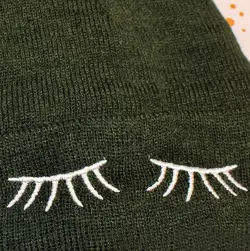 کلاه بافت طرح مژه کد 344