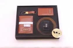 ست کیف پول و کمربند و جاکارتی مردانه برند گوچی کد 107