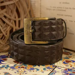 کمربند چرم مردانه طرح دار کد 371