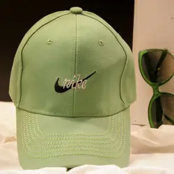کلاه بیسبالی کتان نایک سبز کد 975