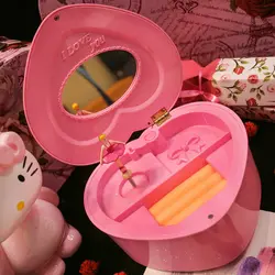 جعبه جواهرات موزیکال طرح قلبی هلو کیتی کد 314