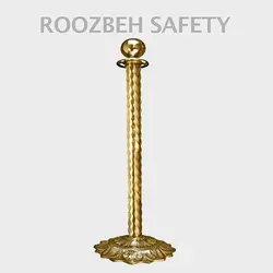 پايه راهبند تشريفاتي استيل و طلایی مدل پيچ