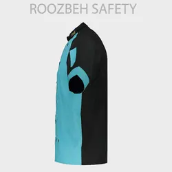 روپوش آشپزی مدل SHEF آبی فیروزه ای مشکی