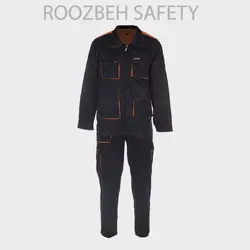 لباس کار مهندسی سبلان کد 04 مدل سرمه ای نارنجی